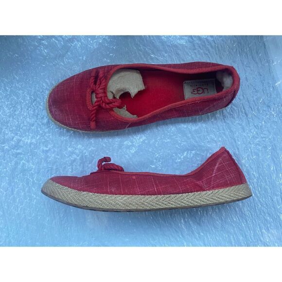 UGG® Australia Women’s Syleste Red Canvas Slip on Sz 8 US - Picture 2 of 10